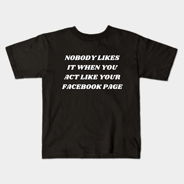 Facebook Joke Kids T-Shirt by Love City Designs